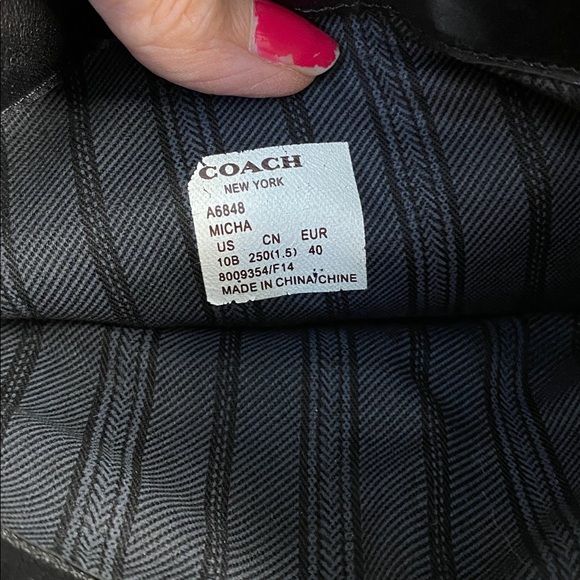 Coach NY Women's Micha Black Leather Boots Size 10B Excellent Condition 17" tall - Picture 5 of 10